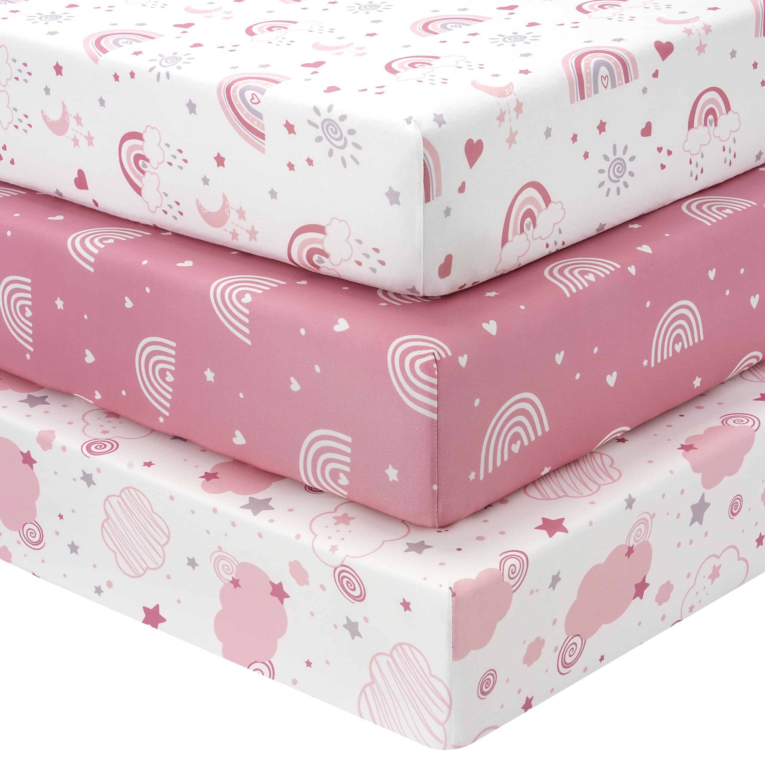 FIEMOL Baby Spannbettlaken 70x140 cm – 3er-Pack Mikrofaser für Kinderbetten