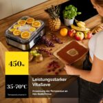 YOER VitaSave FD01S Dörrautomat Edelstahl – 450W Dehydrator mit 6 Ebenen & Timer – Bild 3
