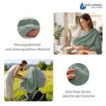 Medi Partners Musselindecke 100x150 cm – Atmungsaktive Babydecke aus Bio-Baumwolle – Bild 6