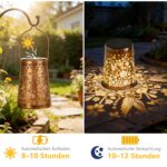 2er Set Foumteex Kolibri Solarlaterne – IP65 Wasserdicht, Hängend & Stehend für Garten – Bild 2