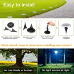 Joomer Solar Bodenleuchten 12er Set mit 8 LEDs – IP65 Gartenleuchten für Aussen – Bild 3