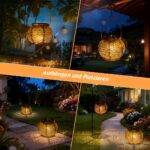 Görvitor 2er Solarlaterne mit Blumenmuster – IP65 Aussenlicht für Balkon & Garten – Bild 6