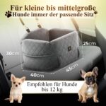 TinyDogs Hundeautositz bis 12 kg – 4-fach gesichert mit Memory Schaum für Vorder- & Rückbank – Bild 5