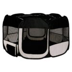 lionto Welpenauslauf Ø 110 cm mit Pop-up-System – Faltbarer Laufstall für Hunde Indoor & Outdoor