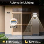 Bzavor Solar-Wandleuchte 8er Set mit 9 Leuchtmodi – IP65 Edelstahl Gartenbeleuchtung – Bild 5