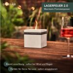 Betonfeuer 13x13x13cm mit Dauerdocht – Nachfüllbare Outdoor Kerze Made in Germany – Bild 3