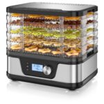 Arendo Dörrautomat Edelstahl mit Temperaturregler – Dehydrator für Obst, Gemüse & Fleisch
