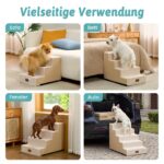 COZY KISS 5-Stufen Hundetreppe 60cm – Gelenkschonendes Haustierambulanzmöbel für kleine Hunde – Bild 8