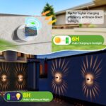 Quntis Solar Wandleuchte 4er Set – 360° Warmweiss Gartenbeleuchtung IP44 wasserdicht – Bild 4