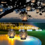 4er Set Orientalische Solarlaterne mit Diamantmuster – IP65 wasserdicht für Garten & Terrasse – Bild 5