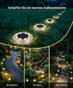Macchiatto 12er-Set Solar Bodenleuchten – Warmweiß, IP65 wasserdicht für Garten & Wege – Bild 7