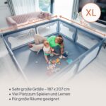 Lionelo WILLOW XL Laufgitter 187x207 cm – Grossflächiger Laufstall ab Geburt bis 48 Monate – Bild 4