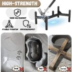 Erhöhter Hundenapf Set PTOBER – Doppelnapf Keramik mit Edelstahlständer für kleine & mittlere Hunde – Bild 4