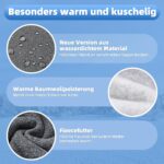 SlowTon Winter-Hundemantel mit Polarfleece & reflektierenden Streifen – Wasserdicht für kleine bis mittlere Hunde – Bild 3