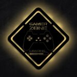 Namofactur LED-Leuchtschild Gamer Zone – Gaming Wanddeko mit Controller & Loading-Text – Bild 5