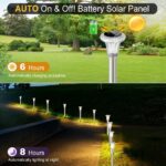 Bigzom 6er-Set Solarlampen Warmweiss – Diamantförmig, Winterfest für Garten & Terrasse – Bild 4