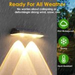Auting 4er Set Solar Wandleuchten – IP65 wasserdicht mit 3 Leuchtmodi für Garten & Terrasse – Bild 4
