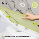 Lionelo Iris Elektrische Babywippe 360° drehbar – 5 Wiegegeschwindigkeiten für Babys bis 9 kg – Bild 8