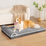 Jolibean Orthopädisches Hundebett 91x61cm – Ergonomisches Plüsch-Bett mit Eierkarton-Schaum – Bild 2