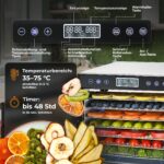 Balter DA-108 Dörrautomat Edelstahl – 7 Fächer, 600 W, bis 48 Std. Timer für Obst & Fleisch – Bild 5