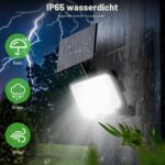 nipify 2er Set Solarleuchten mit Bewegungsmelder & separatem Panel – 318 LED IP65 – Bild 5