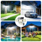 TuyLuxe 2er Set Solarleuchte 3600 Lumen mit Bewegungsmelder – LED Aussenleuchte IP65 – Bild 7