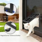 PETLESO Haustierklappe für Fliegengitter 21×24.5 cm – Magnetverschluss für Katzen & Hunde – Bild 4