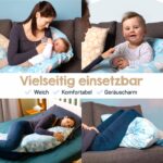 Baby's Stillkissen XXL 190cm – OekoTex zertifiziertes Lagerungskissen mit Bio-Baumwolle – Bild 2