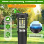 Czoele Solarleuchten für Aussen 4er Set – Warmweiss Gartenbeleuchtung mit 900mAh – Bild 2