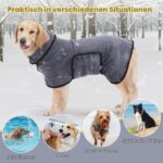 PETTOM Hundebademantel mit Hohem Kragen – Extra Saugfähig & Schnelltrocknend für alle Grössen – Bild 5