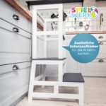 Spielwerk Lernturm 93cm mit Tafel – Montessori Lernstuhl 2 in 1 für Kinder ab 2 Jahren – Bild 8