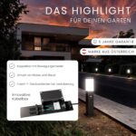MATO Wegeleuchte 50 cm mit Bewegungsmelder & Erdspiss – Edelstahl Pollerleuchte IP44 – Bild 7