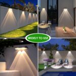 Auting 4er Set Solar Wandleuchten – IP65 wasserdicht mit 3 Leuchtmodi für Garten & Terrasse – Bild 7