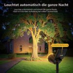 GEARLITE Solar LED Strahler 1200 Lumen – IP65 Gartenleuchte mit 1500 mAh Batterie, 2er Set – Bild 6