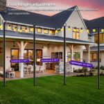 AHRLHR 4er Set Aussenleuchtstander 3m – Metall Lichtmast mit V-Gabel für Lichterketten & Deko – Bild 6