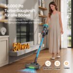 ElecKeys Akku Staubsauger Kabellos 50 kPa/600W – Anti-Tangle-Bürste & 70Min Laufzeit – Bild 2