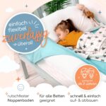 zoula kidz® Aufblasbarer Rausfallschutz 180 cm mit OEKO-TEX Bezug – Sichere Alternative zum Bettgitter – Bild 4