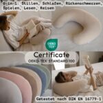 PaLulli® Stillkissen aus 100% Musselin-Baumwolle – Ergonomisch, waschbar & EU-zertifiziert – Bild 3