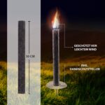 Panteer® Outdoor-Fackeln 10er Set – 45 Min. Brenndauer, Made in Germany mit Handschutz – Bild 7