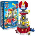 PAW PATROL Mighty Lookout Tower 84cm – Interaktives Hauptquartier mit 4 Figuren & Fahrzeug