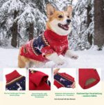 KONVINIT Weihnachtspullover für Hunde – Wärmender Jacquard-Strick mit Rentier-Motiv – Bild 3