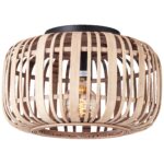 Lightbox Bambus Deckenlampe Ø 32 cm – Boho Deckenleuchte mit natürlichem Lichteffekt – Bild 2