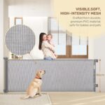 HollyHOME Ausziehbares Treppenschutzgitter 300cm – Sicherheitsgitter für Babys & Haustiere – Bild 2