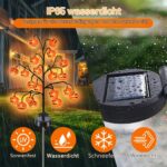 Fohil Halloween Solarlampen 2er Set – 20 LED Kürbisse mit 2 Modi für Garten & Aussenbereich – Bild 3
