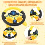 deAO Kinderlenkrad mit 360° Rotation – Fahrsimulator Spielzeug für frühe Entwicklung – Bild 4