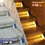 VOLISUN Solar-Treppenleuchten 4er Pack – LED-Aussenleuchten IP67 für Terrasse & Garten – Bild 2