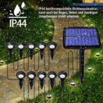 Weiongppy Solar-Gartenleuchten 5.5M mit 10 LED – IP44 Wasserdicht, Warmweiss 3000K – Bild 4