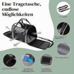 LE SURE Faltbare Katzentransporttasche 43.5x29.5x34 cm – Formstabil & Sicher für Reisen – Bild 4