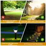 NIBSHOOM 12er Set Solar Bodenleuchten – IP68 Gartenbeleuchtung mit 8 LED & Warmweiss – Bild 5