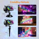 MOSSNDAR LED Projektor mit 12 Folien & Ozeanwellen-Effekt – Wasserdichte Outdoor Deko mit Fernbedienung – Bild 5